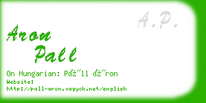 aron pall business card